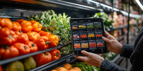 Poster - advanced real-time shelf scanning technology in supermarket for retail optimization