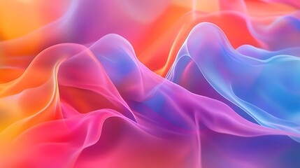 Fototapete - Vibrant abstract design with flowing curves and bold color scheme design