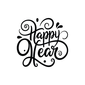 A basic Merry Christmas typographic and Happy New Yare design .