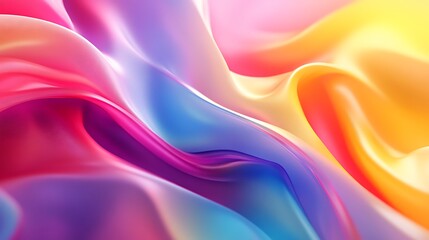 Fototapete - Abstract composition highlighting smooth curves and rich vibrant tones design