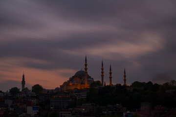 Wall Mural - The largest mosque and social complex dating back to the 16th century, which gave its name to the Süleymaniye district of Istanbul.