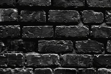 Poster - a simple image of a brick wall in monochrome