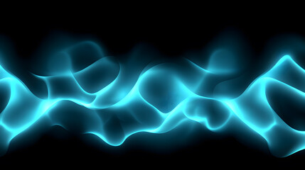 Wall Mural - Dynamic blue flame waves abstract art digital medium dark background close-up viewpoint energy and motion concept