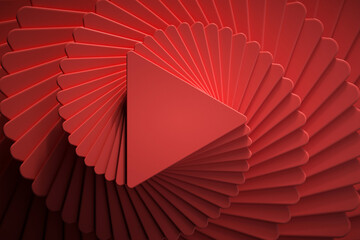 Fototapete - 3D rendering with hoops in fancy dynamism. Simulating movement from top to bottom with marked light and shadows. 3D shapes with moving scale.