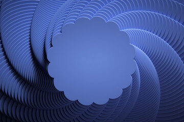 Fototapete - 3D rendering with hoops in fancy dynamism. Simulating movement from top to bottom with marked light and shadows. 3D shapes with moving scale.