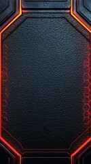 Aufkleber - A textured black background with glowing red edges, creating a modern and dynamic design suitable for technology or gaming themes.