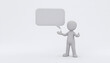 © Design_Stock - 3d white man with blank speech bubble