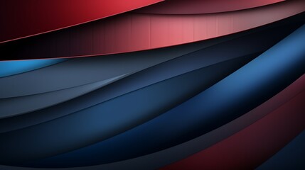 Poster - Abstract Background of Curving, Layered Red and Blue Shapes
