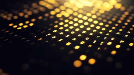 Poster - A creative representation of a Braille alphabet chart glowing on a dark background