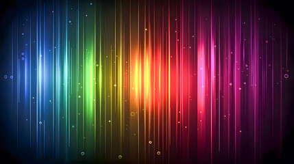 Poster - Vibrant Abstract Light Waves in Vivid Colors with Gorgeous Gradients for Background or Digital Media Use
