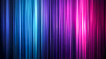Poster - Vibrant abstract background with colorful vertical lines in blue, violet and pink shades creating a dynamic visual effect of light and motion