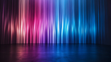 Poster - Abstract Background of Colorful Light Rays in Blue and Pink with a Reflective Surface Ideal for Creative and Artistic Projects