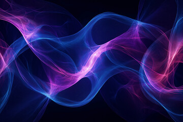 Wall Mural - Blue flames, background image, solid black color background, no people or objects in the foreground