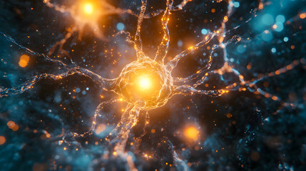 Poster - Stunning Visualization of Neurons with Bright Spheres and Brilliant Light for Scientific and Educational Use in Neural Networks