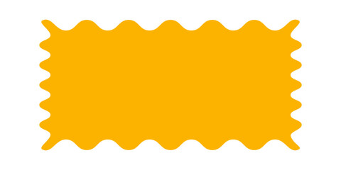 Rectangle label jagged geometric shape