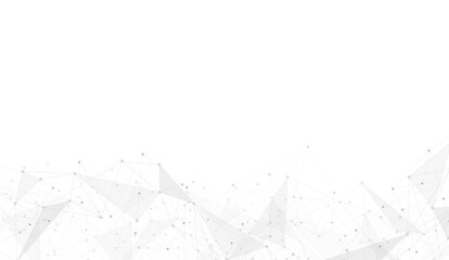 Poster - geometric connected background. connecting dots and lines. global network connection. banner templat