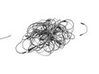 © yuwaree - Bundle of electrical cables against black studio backdrop, technology, group, entangled, collection