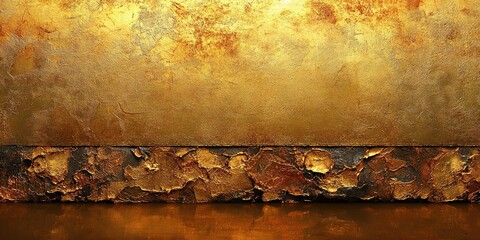 Poster - stunning gold textured background with intricate details and a rich color palette showcasing artisti