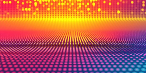 Poster - vibrant abstract background featuring colorful dot patterns and gradient transitions at twilight