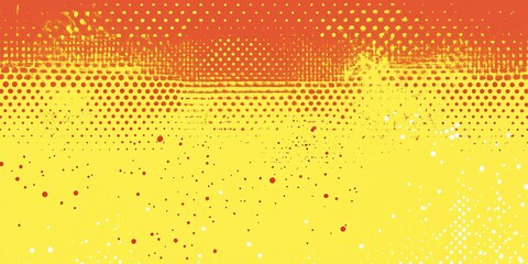 Poster - Bright abstract pattern featuring vibrant red and yellow dots in a playful design across the canvas