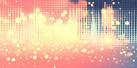 Poster - Colorful abstract background with soft glowing lights and a gradient effect created by dot patterns