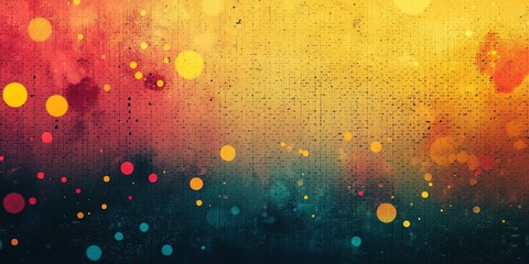 Poster - Colorful bokeh effect created with vibrant hues of red, yellow, orange, and blue for artistic backgrounds and design elements