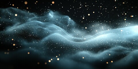 Aufkleber - mysterious swirling clouds of light and particles create a captivating cosmic atmosphere in deep spa
