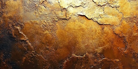 Poster - Textured golden surface with intricate patterns showcasing depth and richness in color