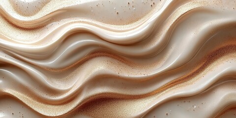 Poster - elegant cream waves with shimmering accents create a soft and inviting texture in a well-lit environ