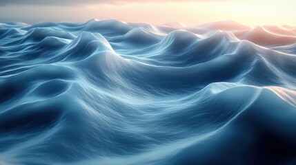 Poster - Waves gently roll under a serene sky during sunset at a tranquil coastal location