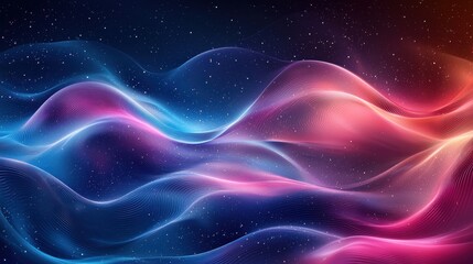 Poster - colorful waves of light create a mesmerizing abstract background with dynamic movement and vivid hue