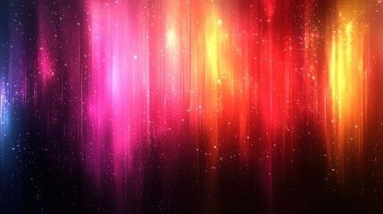 Poster - vibrant color patterns with light streaks creating a festive atmosphere at night