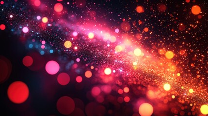 Poster - Colorful cosmic patterns create a mesmerizing backdrop of light and energy during the night sky