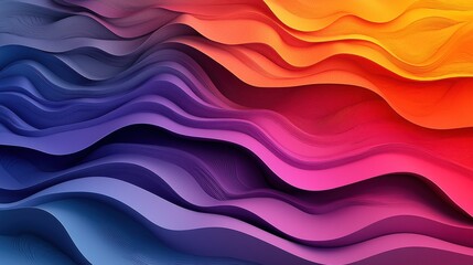 Poster - colorful abstract wave patterns create a vibrant visual experience in a digital artwork