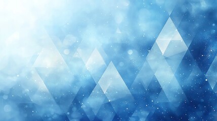 Poster - abstract blue geometric pattern with soft lighting and blurred edges creates a serene atmosphere for