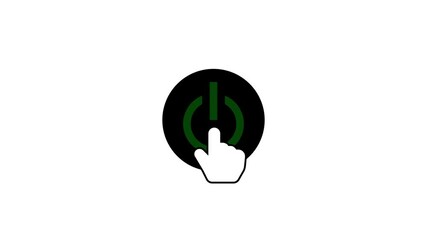 Poster - Click and power on off button animation.