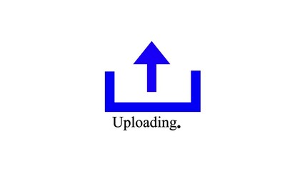 Poster - Upload icon animation with directional arrow symbol, downloading arrow, and seamless loading process animation.
