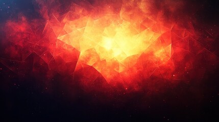 Poster - vibrant abstract design featuring fiery colors and intricate patterns representing energy and motion