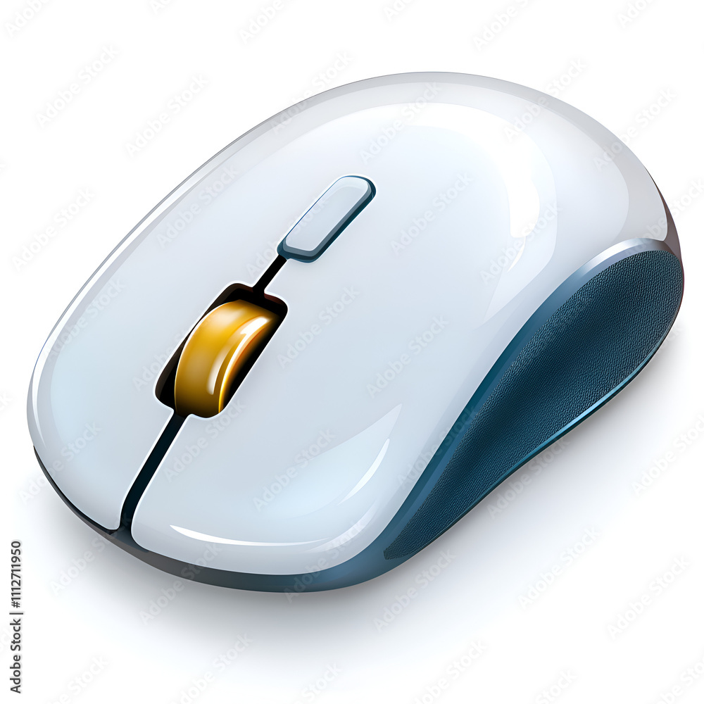 Wireless computer mouse with a sleek design and comfortable grip for ...
