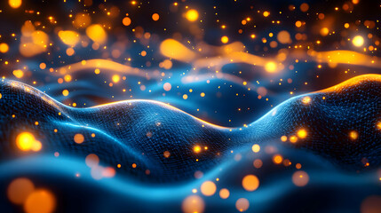 Poster - Abstract waves of light in motion.