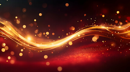 Poster - Abstract wave with shimmering light effects