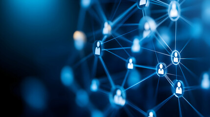 Poster - Network connections depicting digital communication.
