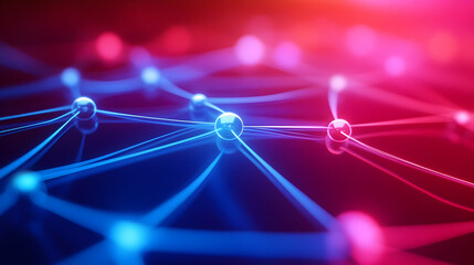 Poster - Vibrant network of illuminated connections.