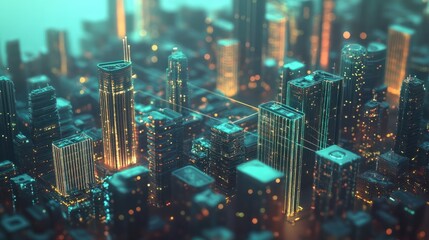 Poster - Global network concept. IoT(Internet of Things).