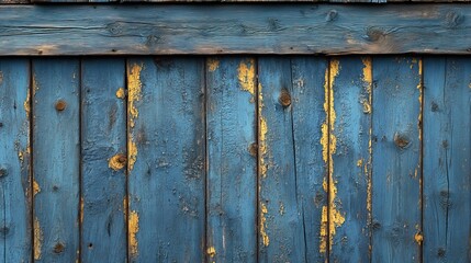 Poster - background of blue woods texture wooden rustic fence background