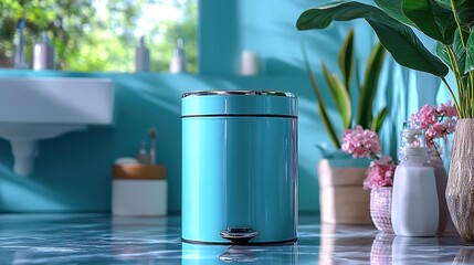 Aufkleber - bathroom trash can cleaning ide