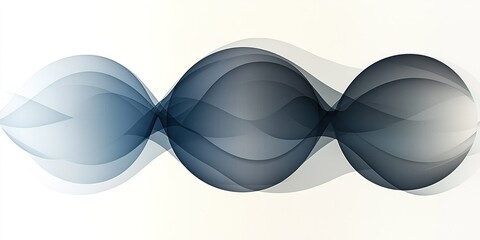 Poster - Flowing waves in smooth gradients create a calming abstract design for relaxing environments