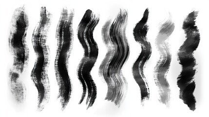 Aufkleber - charcoal pencil curly lines squiggles and shapes grunge pen scribbles collection hand drawn pencil lines and doodles bright color charcoal or chalk drawing rough crayon stroke