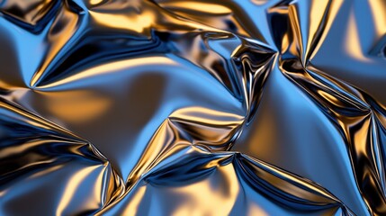 Poster - A shiny blue fabric with gold accents
