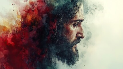 Poster - confession of peter proclamation as christ digital watercolor painting